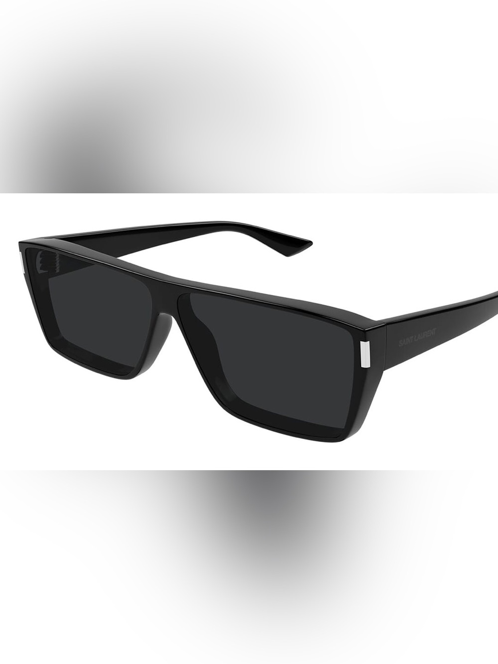 Saint Laurent SL 757 001 Black Rectangular Sunglasses Unisex 64mm w/ Case